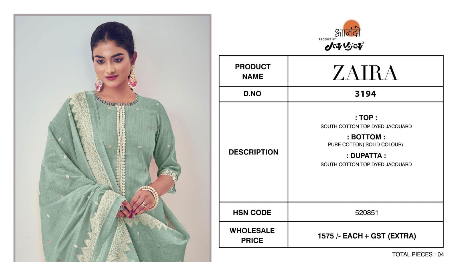 Zaira By Jay Vijay Summer South Cotton Printed Salwar Suits Wholesale Market In Surat